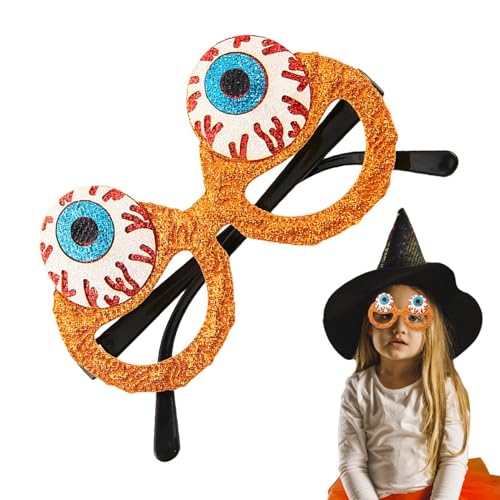 Bexdug Halloween-Party-Brille, Glitzer-Augapfel-Brille | gruselige Eyeball-Brille, Kostüm, Partyzubehör, Dekoration für Halloween von Bexdug