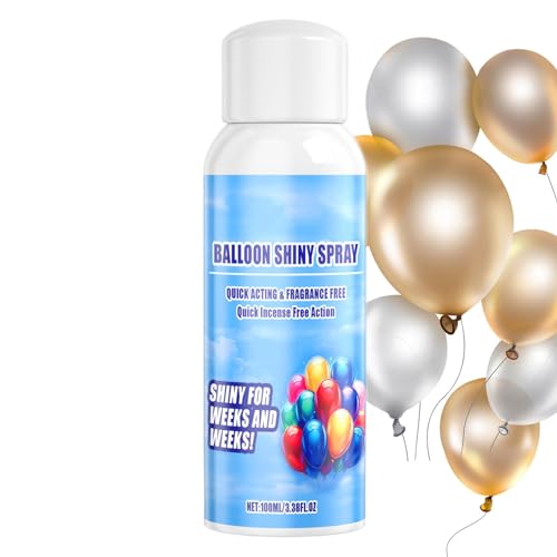 Bexdug Hochglanz-Ballonspray,Ballon-Glanz-Glanzspray,4,58 Unzen Ballon-Glanz-Finish-Spray - Glitzer-Finish-Spray, wasserfest, langlebig, Dekorationszubehör für Szenen von Bexdug