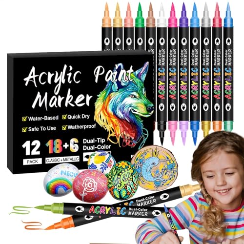 Bexdug Künstler-Malmarker-Set, Malstifte-Set, multifunktionales Marker-Set für Kunstliebhaber, Studenten oder handgeschriebene Tagebücher von Bexdug