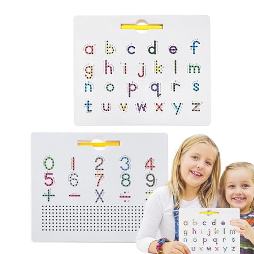 Bexdug Magnetisches Alphabet-Zeichenbrett, magnetisches Buchstaben-Zeichenbrett | 2-in-1-Spielbrett zum Lernen und Schreiben - Magnetperlen-Tablet-Pad, Magnete, Zeichentafel, Üben, Lernen, Bildung, von Bexdug