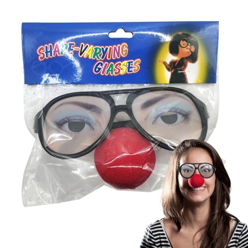 Bexdug Prank Disguise Brille, Streich Kostüm Brillen Spielzeug, einzigartiges Aussehen Party Zubehör für Familientreffen, Halloween, Cosplay Partys, Aprilscherz von Bexdug