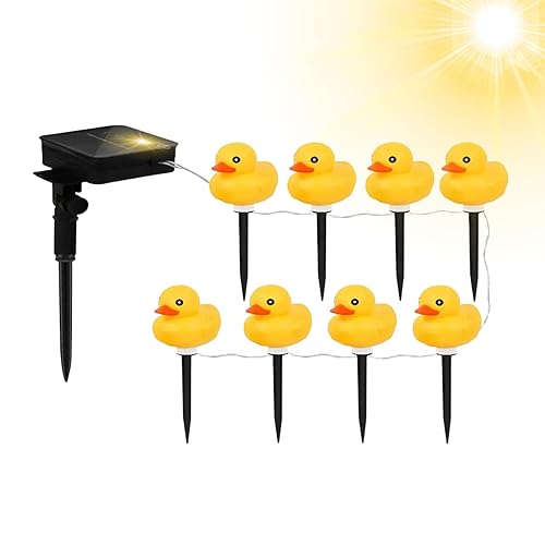 Bexdug Solar-Lichterketten | LED-Enten-Dekorlichter - wasserdichte Solar-Lichterkette, Entendekor- für Straße, Hof, Terrasse, Garten, Hinterhof von Bexdug