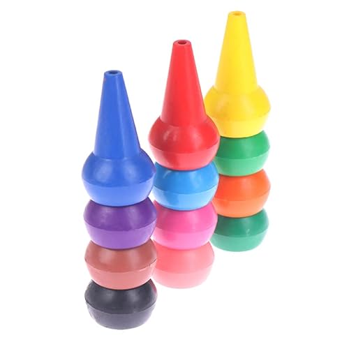 BeyBoss 12pcs nicht - giftige Kindersicherheitsfarbe Crayon Baby 3D Finger Kunst liefert Kindergarten leicht zu löschen pädagogischer Kinder Schreibwaren von BeyBoss