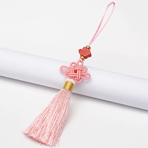 Ornamente, Quasten, 5 Stück rote Quasten mit chinesischen Knoten for Selbermachen von Schmuck, Vorhängen, Taschen, dekorativen Accessoires, Anhängern, Bastelquasten(Pink) von BgnEhRfL