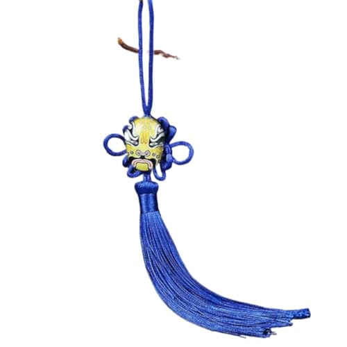 Ornamente, Quasten, Peking-Oper, chinesischer Knoten, traditionelle hängende Quasten, Ornamente, Geschenke, Glücksbringer, Auto-Anhänger, Schlüsselanhänger, festliche Dekoration(Blue) von BgnEhRfL