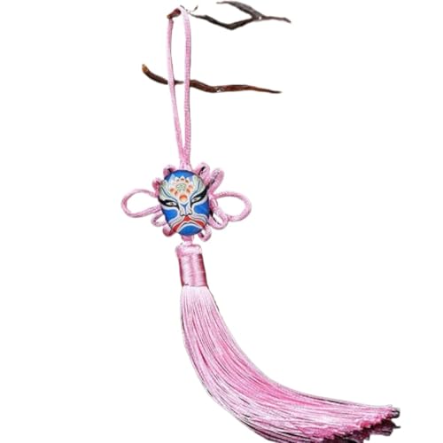 Ornamente, Quasten, Peking-Oper, chinesischer Knoten, traditionelle hängende Quasten, Ornamente, Geschenke, Glücksbringer, Auto-Anhänger, Schlüsselanhänger, festliche Dekoration(Pink) von BgnEhRfL