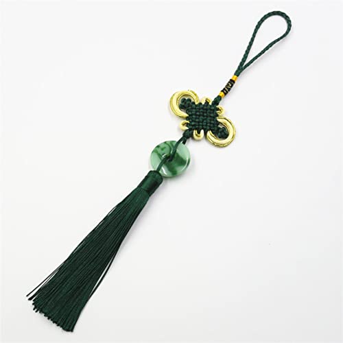 Ornamente, Quasten, chinesische Knoten, Jadequasten, Schmuck, Kleidung, Dekor, Accessoires, Schlüsseltasche, Anhänger, DIY, Basteln, Quaste, Fransenbesatz, Geschenk(Dark Green) von BgnEhRfL