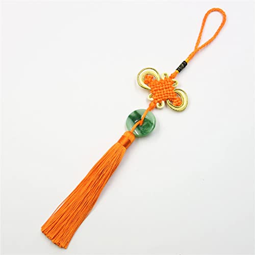 Ornamente, Quasten, chinesische Knoten, Jadequasten, Schmuck, Kleidung, Dekor, Accessoires, Schlüsseltasche, Anhänger, DIY, Basteln, Quaste, Fransenbesatz, Geschenk(Orange) von BgnEhRfL