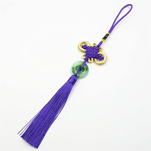 Ornamente, Quasten, chinesische Knoten, Jadequasten, Schmuck, Kleidung, Dekor, Accessoires, Schlüsseltasche, Anhänger, DIY, Basteln, Quaste, Fransenbesatz, Geschenk(Purple) von BgnEhRfL