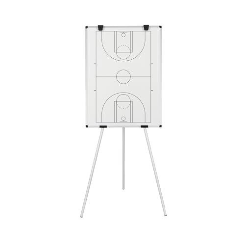 Bi-Office Kyoto Staffelei mit magnetischem Basketball bedrucktem Whiteboard - 900x600mm - Lackierte Stahloberfläche mit Aluminiumrahmen von Bi-Office