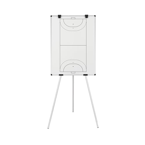 Bi-Office Kyoto Staffelei mit magnetischem Handball bedrucktem Whiteboard - 900x600mm - Lackierte Stahloberfläche mit Aluminiumrahmen von Bi-Office