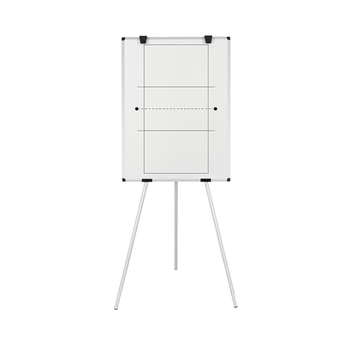 Bi-Office Kyoto Staffelei mit magnetischem Volleyball bedrucktem Whiteboard - 900x600mm - Lackierte Stahloberfläche mit Aluminiumrahmen von Bi-Office