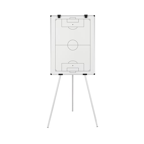 Bi-Office Kyoto Staffelei mit magnetischem Fußball bedrucktem Whiteboard - 900x600mm - Lackierte Stahloberfläche mit Aluminiumrahmen von Bi-Office