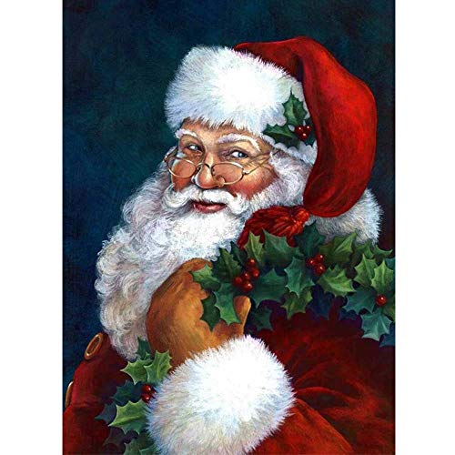 Sonsage DIY Diamant Malerei Weihnachten Kits für Erwachsene,Weihnachtsmann 5D Bohrer Diamond Painting Kreuzstich Stickerei Juwel Kunst,Edelstein Kunst und Handwerk für Kinder 12x16 Zoll von Sonsage