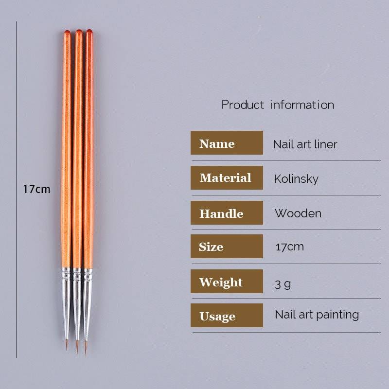 Professionelle Hochwertige Nail Art Liner Pinsel Rot Holzgriff Maniküre Kunst Zeichnung von BiXbiteStudio