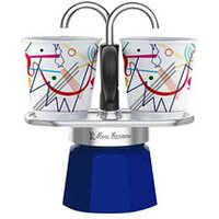 BIALETTI Mini Express Espressokocher blau, 2 Tassen von Bialetti