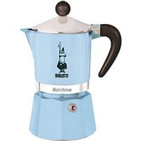 BIALETTI Rainbow Espressokocher blau, 3 Tassen von Bialetti