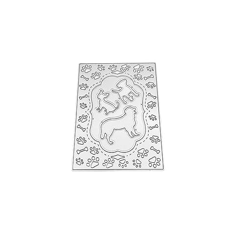 Bianriche Metall-Stanzschablonen Hunde Schablonen Vorlage Prägewerkzeug für Karten DIY Scrapbooking Foto Dekoration, B # von Bianriche