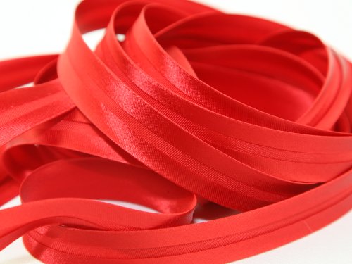 Satin-Schrägband – 25 MT Rolle – Rot 47 von BiasBinding