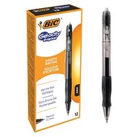 BIC Gel-ocity Gelschreiber schwarz/transparent 0,3 mm, Schreibfarbe: schwarz, 12 St. von Bic