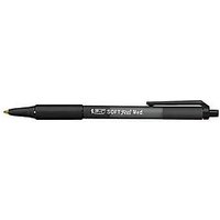 BIC Kugelschreiber SOFT Feel schwarz, Schreibfarbe: schwarz, 12 St. von Bic