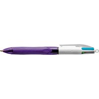 BIC 4-Farben-Kugelschreiber 4 Colours GRIP Fashion lila, Schreibfarbe: farbsortiert, 1 St. von Bic