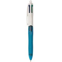 BIC 4-Farben-Kugelschreiber 4 Colours GRIP Medium blau, Schreibfarbe: farbsortiert, 1 St. von Bic