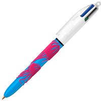 BIC 4-Farben-Kugelschreiber Velours mehrfarbig Schreibfarbe farbsortiert, 1 St. von Bic