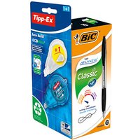 BIC Kugelschreiber-Set Atlantis Classic blau, Schreibfarbe: schwarz, 1 Set von Bic