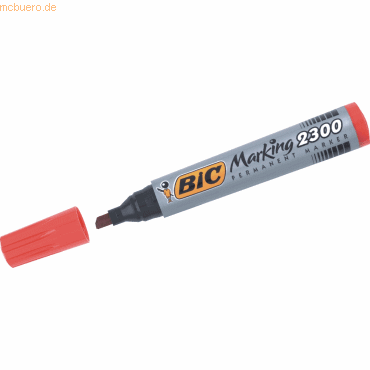 Bic Permanentmarker Marking 2300 Keilspitze rot von Bic