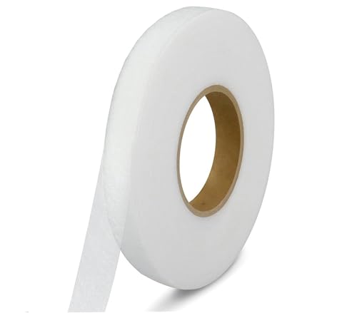 100 Meter Saumband zum Aufbügeln Weiß Bügelband 10 mm Breit Bügelsaumband Selbstklebende Nahtband zum Reparieren von Stoff, Gardinen, Hosen, Kleidung ohne nähen Iron on Hem Tape (100 M-1 cm Weiss) von Bicoozz