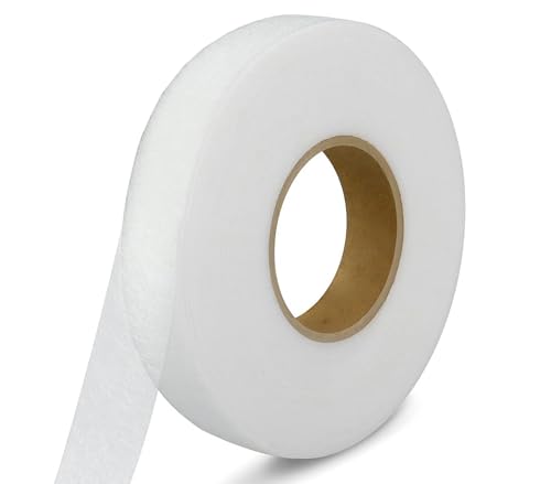 100 Meter Saumband zum Aufbügeln Weiß Bügelband 20 mm Breit Bügelsaumband Selbstklebende Nahtband zum Reparieren von Stoff, Gardinen, Hosen, Kleidung ohne nähen Iron on Hem Tape (100 M-2 cm Weiss) von Bicoozz