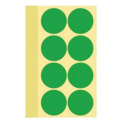 240 Stück Klebepunkte Aufkleber 50 mm Runde Punktaufkleber Farbkodierun Etiketten selbstklebende Markierungspunkte zum Beschriften, Basteln Green Stickers Round Color Coding Labels (Grün 5 cm) von Bicoozz