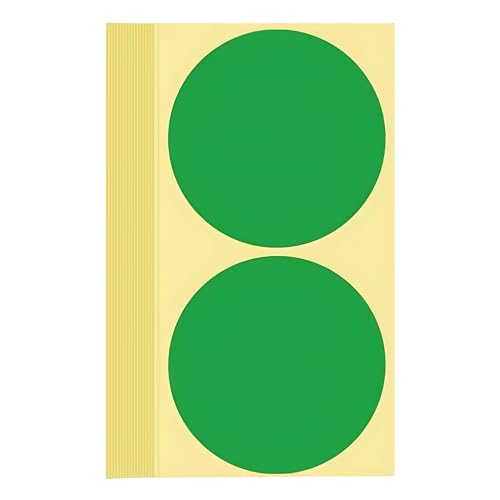 60 Stück Klebepunkte Aufkleber 100 mm Runde Punktaufkleber Farbkodierun Etiketten selbstklebende Markierungspunkte zum Beschriften, Basteln Green Stickers Round Color Coding Labels (Grün 10 cm) von Bicoozz