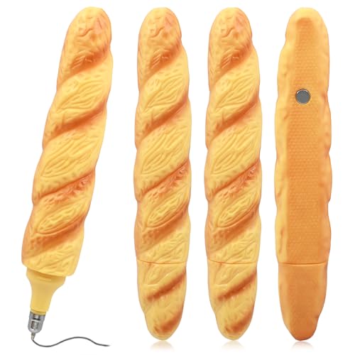 4PCS Neuheit Kugelschreiber Funny Writing Pen, 0.5 mm schwarze Tinte Stifte kreative Fast Food Geformt Stifte für Kinder Jungen Mädchen, Haus Schule Büro Dekoration Geschenk liefert (Baguette) von BieFuSin