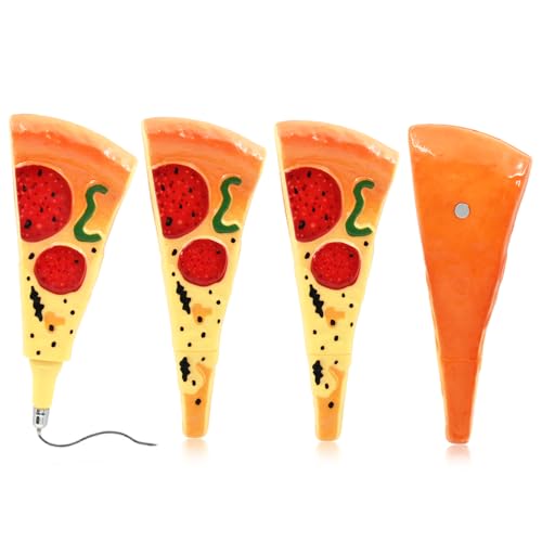 BieFuSin 4PCS Neuheit Kugelschreiber Funny Writing Pen, 0.5 mm schwarze Tinte Stifte kreative Fast Food Geformt Stifte für Kinder Jungen Mädchen, Haus Schule Büro Dekoration Geschenk liefert (Pizza) von BieFuSin