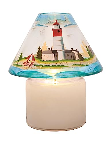 Biedermann & Sons Beach-Style Lampenschirm aus Glas, Meeresufer-Szene, 6-Inches in Diameter von Biedermann & Sons