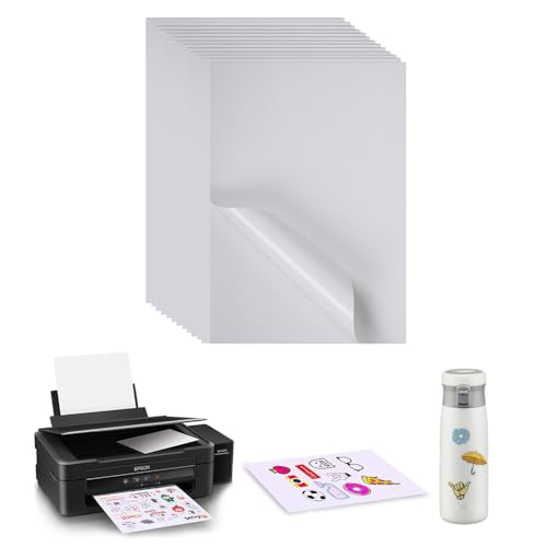 Bieiyhe 20 Stück Klebefolie Bedruckbar Folie Tintenstrahldrucker 21 X 29.7 Cm Selbstklebende Folie Zum Bedrucken Klebefolie Laserdrucker Stickerpapier Din A4 Sticker Papier zum Bedrucken Wasserfest von Bieiyhe