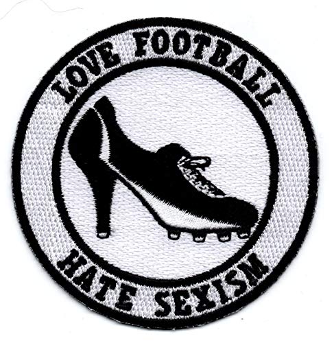 Love Football Hate Sexism - Aufnäher Bügelbild Stickbild Iron on Patch von Bienpatch