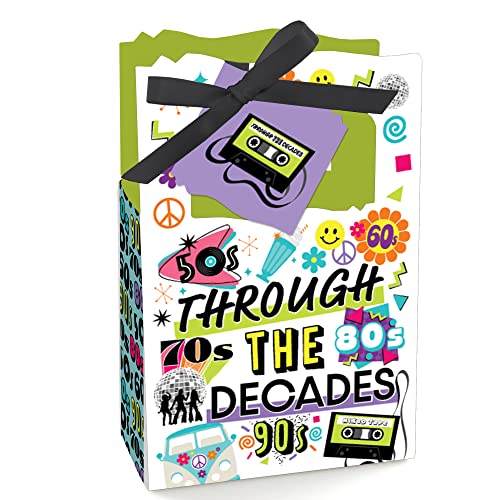 Big Dot of Happiness Geschenkboxen "Through the Decades" – 50er, 60er, 70er, 80er und 90er Jahre, 12 Stück von Big Dot of Happiness