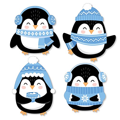 Big Dot of Happiness Winter-Pinguine – DIY geformte Feiertags- und Weihnachtsfeier-Ausschnitte – 24 Stück von Big Dot of Happiness