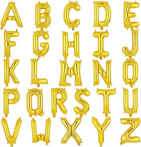 16 Zoll Klein Luftballon Buchstaben S Gold Ballons Small Mylar Alphabet Folienballon Jubiläum Babyparty Hochzeit Geburtstag Party Dekoration 40cm von Big Eye Owl