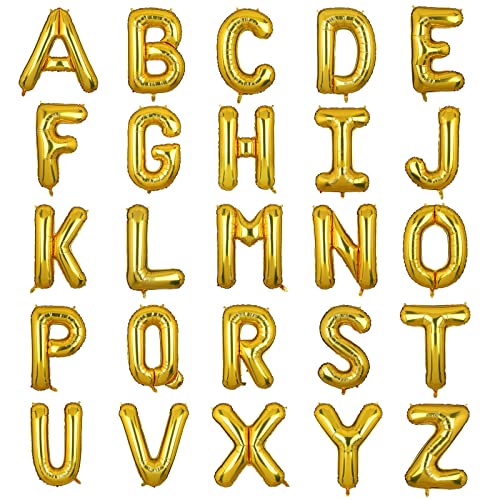 XXL Groß Buchstaben A Ballon Gold Helium Luftballons Riesen Mylar Alphabet Folienballon Jubiläum Babyparty Hochzeit Geburtstag Party Dekoration 100CM(Gold A) von Big Eye Owl