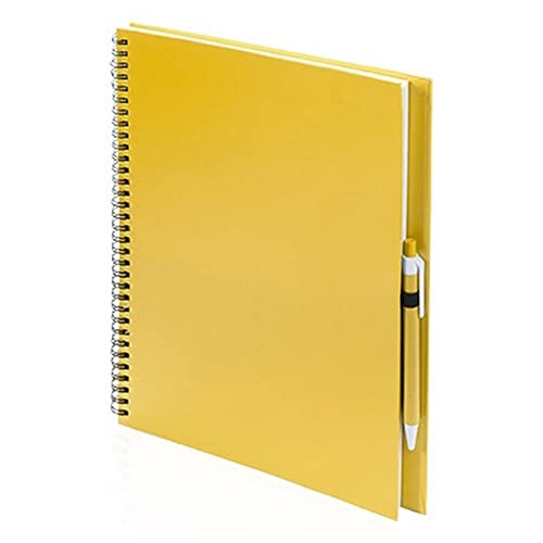 BigBuy School 144730 Ringbuch mit Kugelschreiber, Orange, 23,7 x 29 x 2 cm von BigBuy School