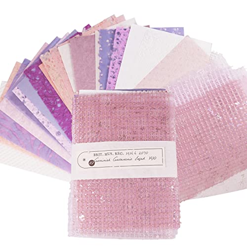 Dekoratives Papier, Basteln Scrapbooking Papier Texturpapier, A5 Maulbeerpapier Blätter, Kunst Seidenpapier Washi Papier für DIY Kartenherstellung Scrapbooking Home Decor (Haitang Iris-Pink) von BigKing