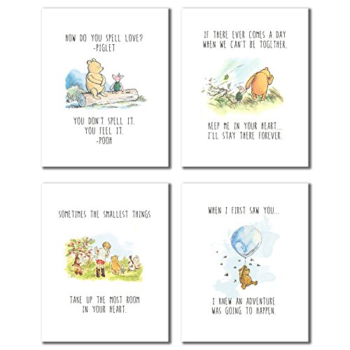 Winnie the Pooh Classic Art Prints – Set von vier von BigWig Prints