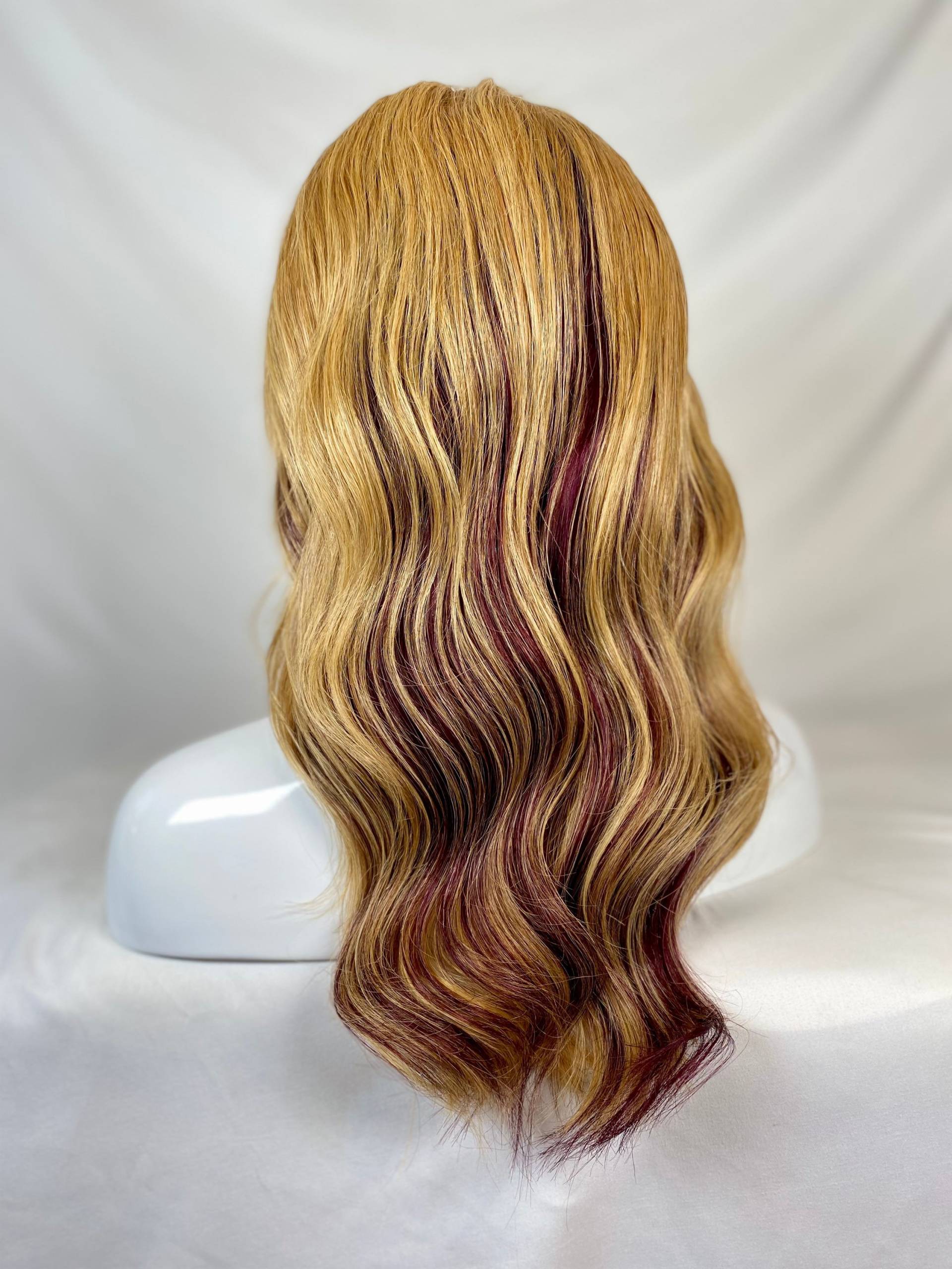 20" Lila Clip in Menschlichen Haarverlängerungen Rose Hell Lila, Rot Violett Clipin Extensions, Lange Verlängerungen Peek-A-Boo Extensions von BigWigBar