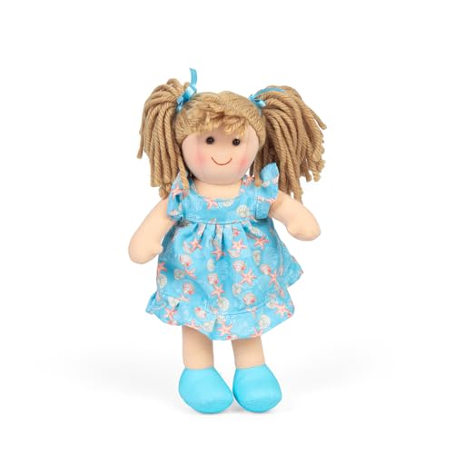 Bigjigs Toys - Maisie Rag -Puppe (klein) - Mein erster Dolly, Baby- und Kleinkind -Plüschweichspielzeug, austauschbare Kleidung und Outfits, geeignet von Geburt an, Größe 28 cm von Bigjigs Toys
