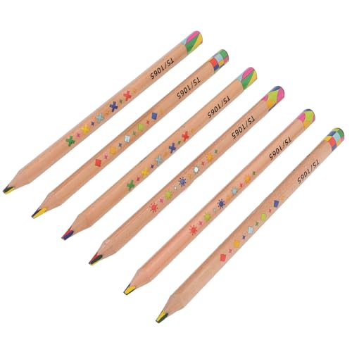 4-in-1-Regenbogenstift, Bringt durch Drehung Neue Farben Zum Vorschein, Bequemer Griff, Ideal Zum Zeichnen, Skizzieren, Schattieren, Lindenholzmaterial von Biitfuu