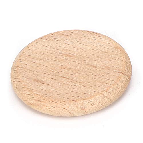 Biitfuu 50 Stück Ausschnitte, Blanko, Runde Holzscheiben, Buchenspäne, ohne Loch, Dekoration für DIY-Handwerk, Zuhause, Urlaubsdekoration (3,8 cm) von Biitfuu